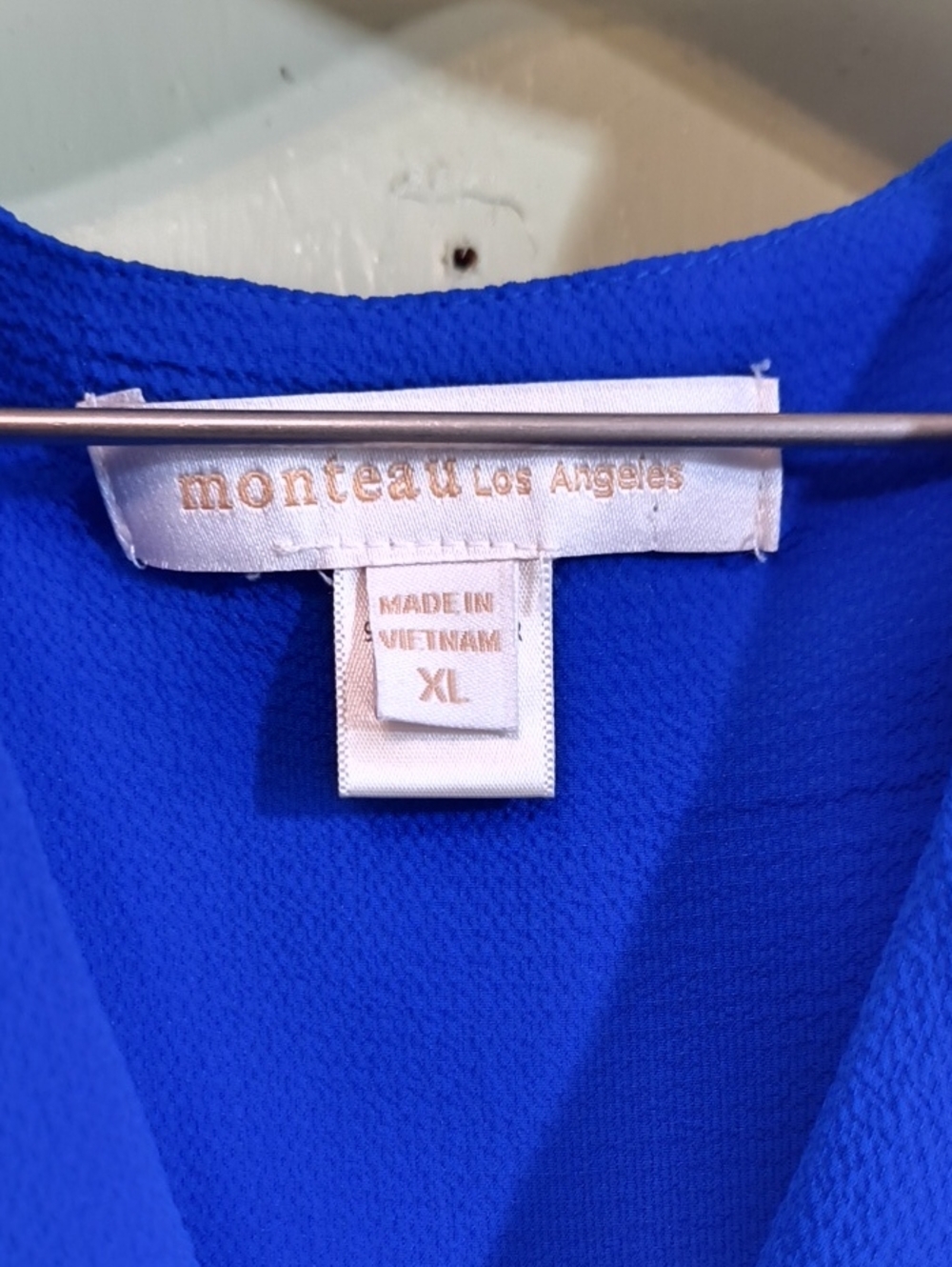 Women's Monteau Los Angeles Electric Ruffle Faux Wrap Sleeveless Blouse XL - Picture 6 of 11
